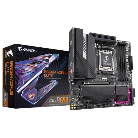 N-GIGABYTE B650M AORUS ELITE AM5 Motherboard - Power Your Gaming with 4xDDR5, 2xM2, and 4xSATA Slots!